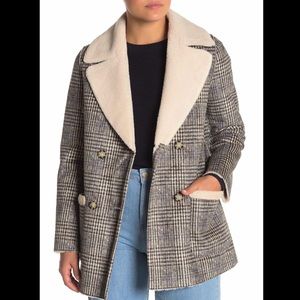 Love Token Roman Faux Shearling Lined Coat